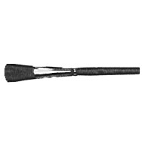Bristle-brushes with metal collar, round handle